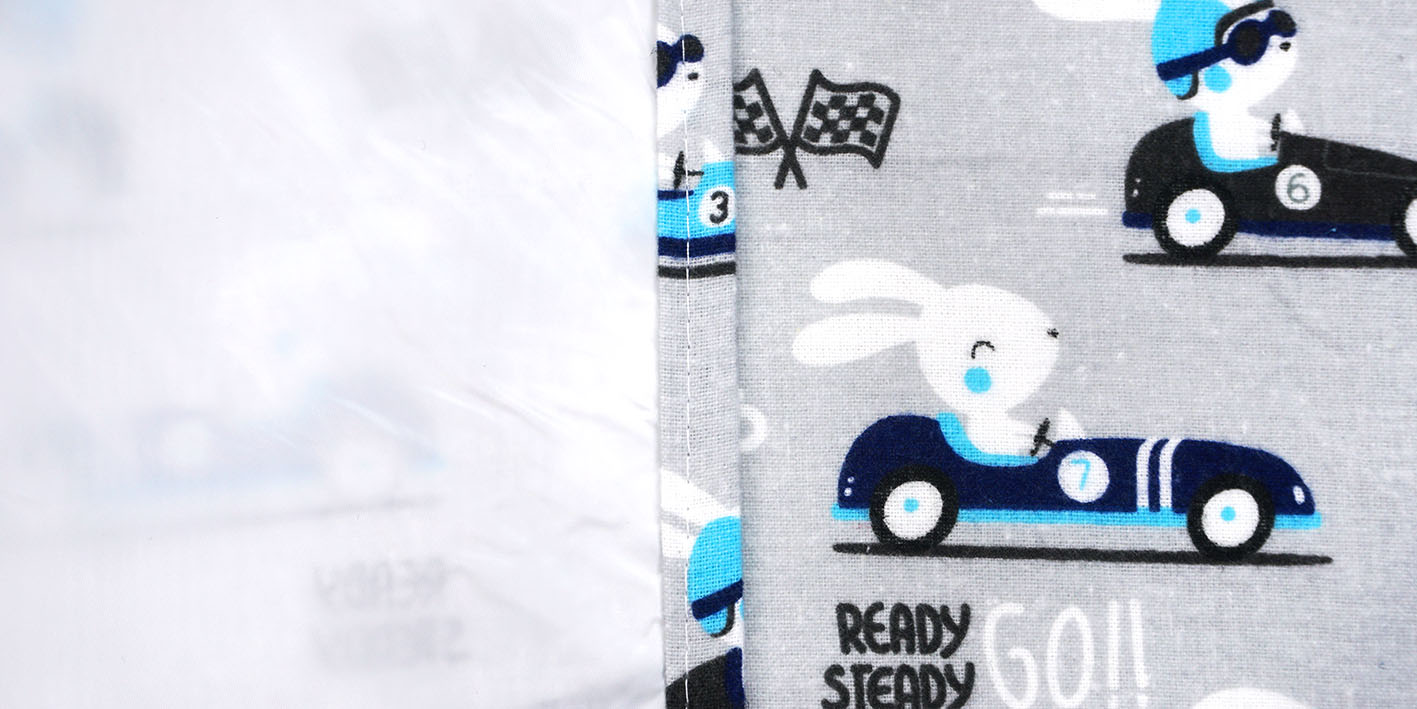 Pieluchocerata flanelowa królik szary